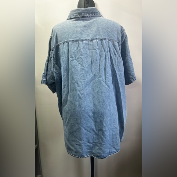 Mickey Mouse Blue Denim Button-Down Shirt - Picture 6 of 7